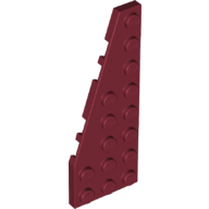 Lego destička šikmá 8x3 klín levý, tmavě červená (4256098, 6136603)